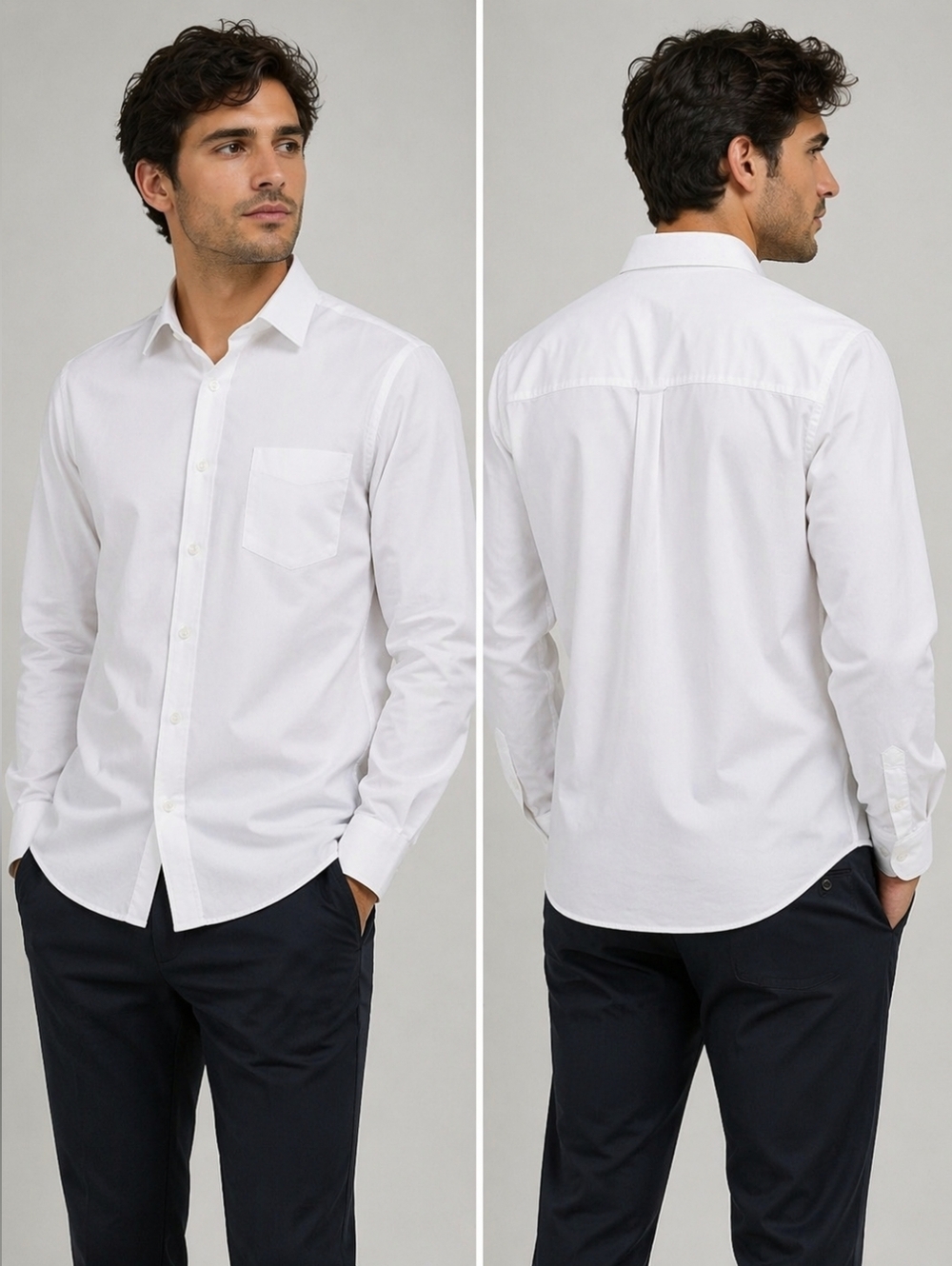 Izod Men's Crisp White Dress Shirt